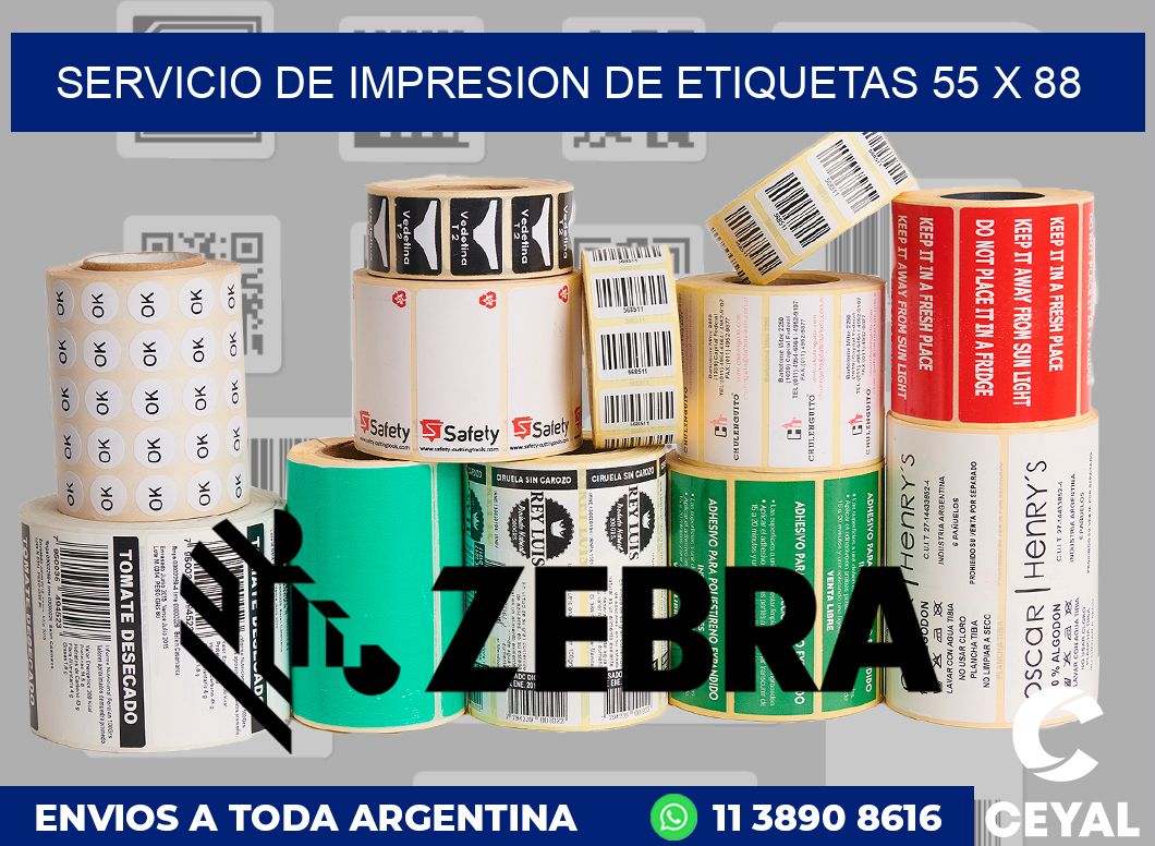 servicio de impresion de etiquetas 55 x 88