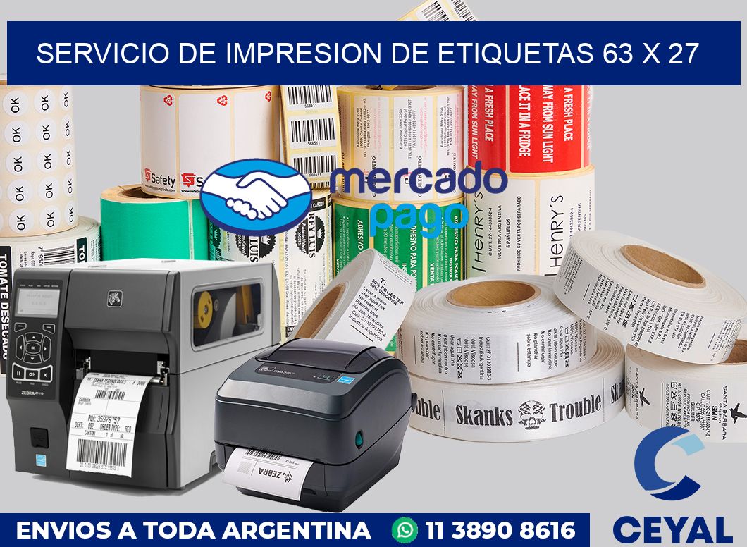 servicio de impresion de etiquetas 63 x 27