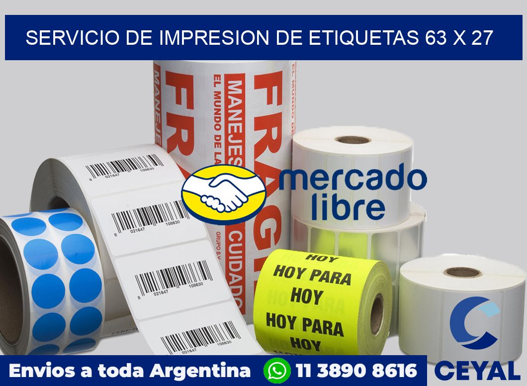 servicio de impresion de etiquetas 63 x 27