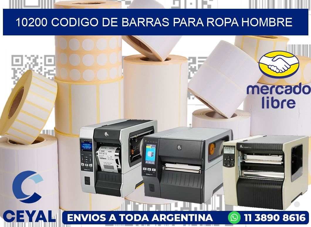 10200 CODIGO DE BARRAS PARA ROPA HOMBRE