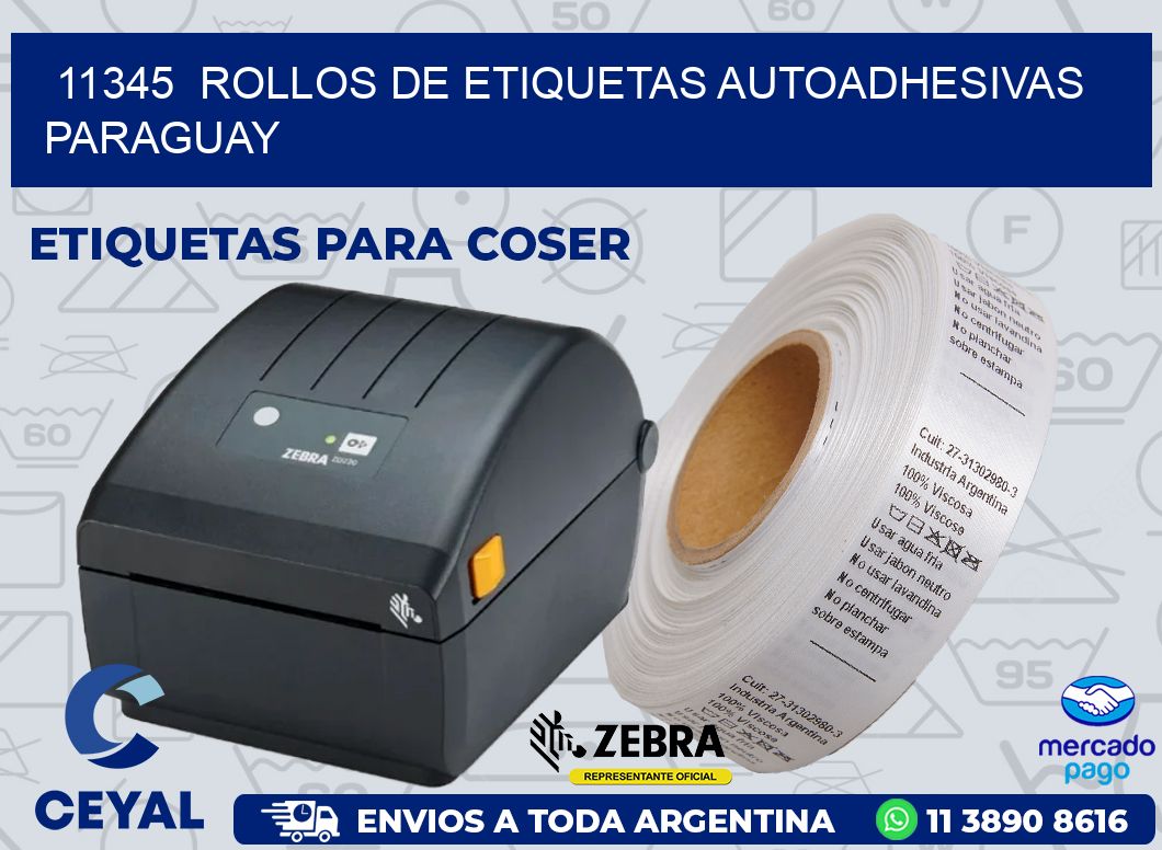 11345  ROLLOS DE ETIQUETAS AUTOADHESIVAS PARAGUAY