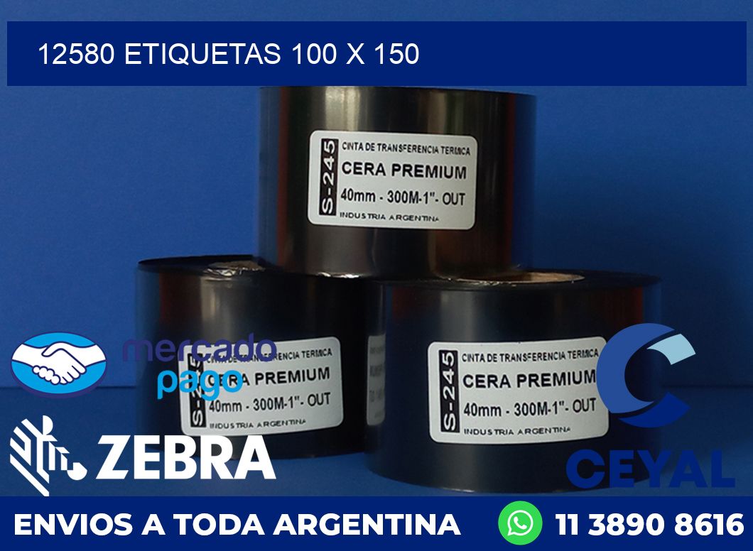 12580 ETIQUETAS 100 X 150