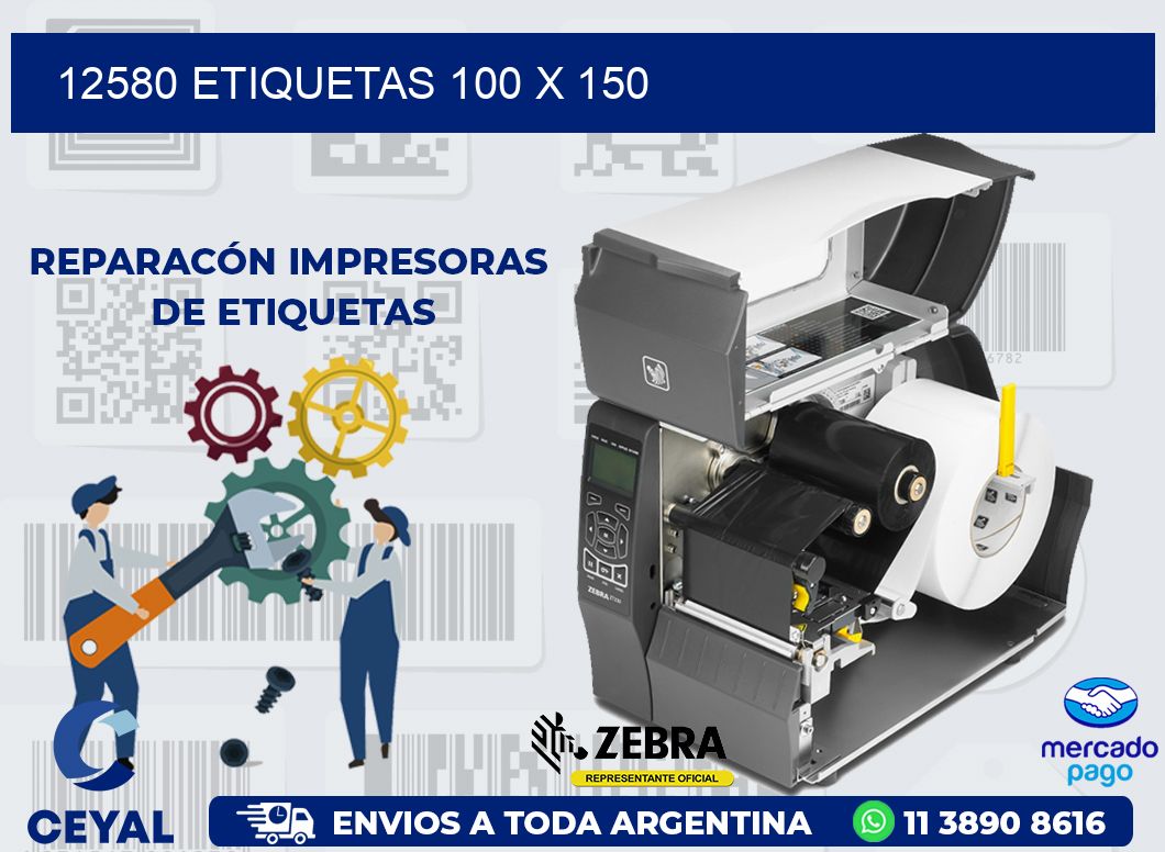 12580 ETIQUETAS 100 X 150