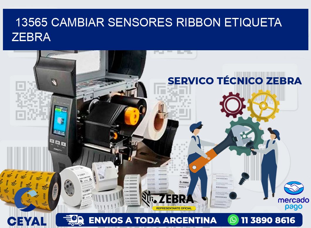 13565 CAMBIAR SENSORES RIBBON ETIQUETA ZEBRA