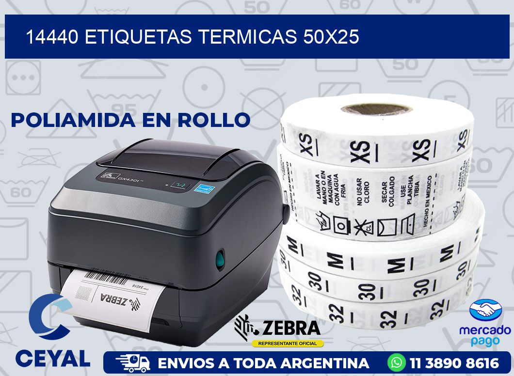 14440 ETIQUETAS TERMICAS 50X25