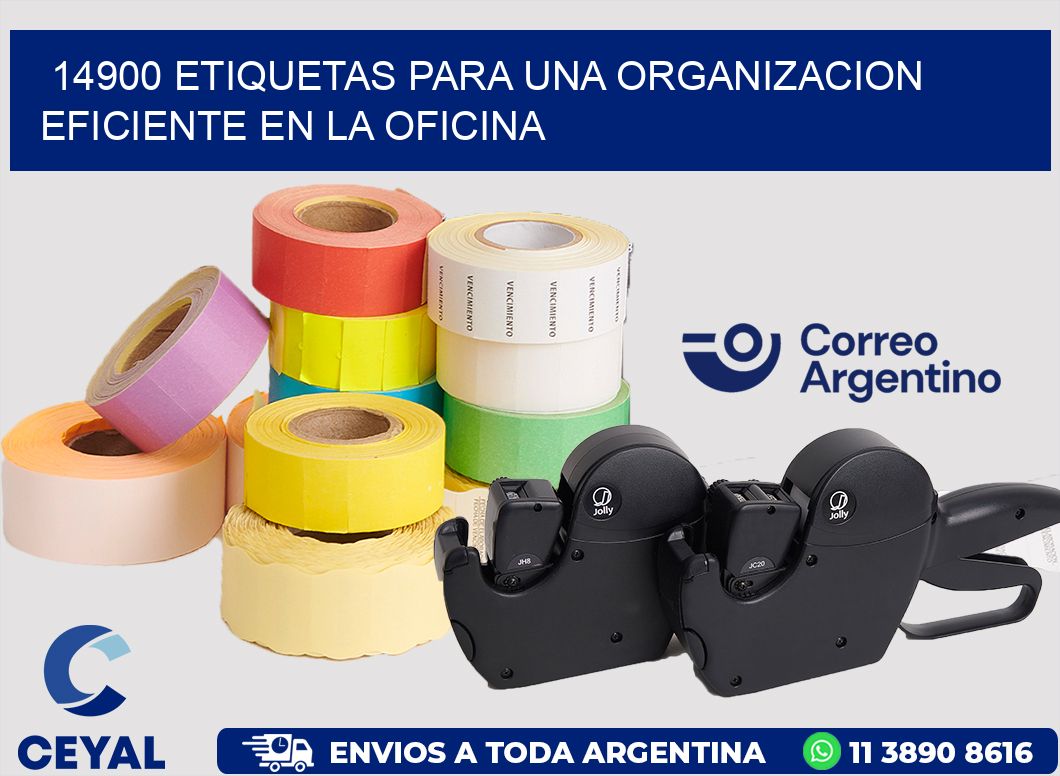 14900 ETIQUETAS PARA UNA ORGANIZACION EFICIENTE EN LA OFICINA