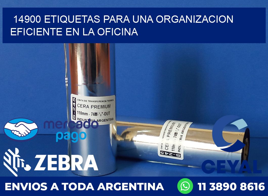 14900 ETIQUETAS PARA UNA ORGANIZACION EFICIENTE EN LA OFICINA