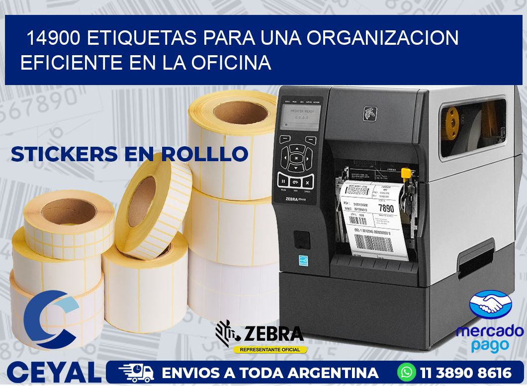 14900 ETIQUETAS PARA UNA ORGANIZACION EFICIENTE EN LA OFICINA