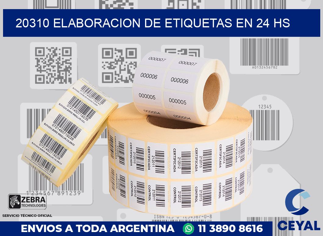 20310 ELABORACION DE ETIQUETAS EN 24 HS
