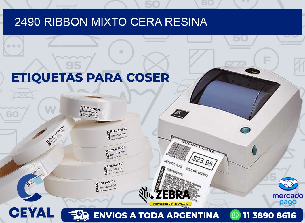 2490 RIBBON MIXTO CERA RESINA