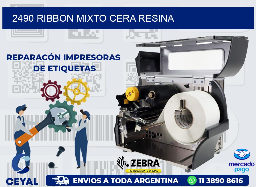 2490 RIBBON MIXTO CERA RESINA