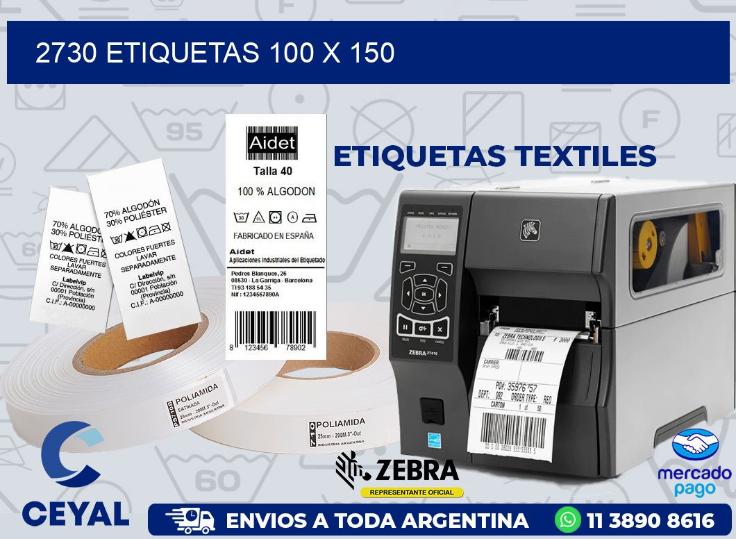 2730 ETIQUETAS 100 X 150