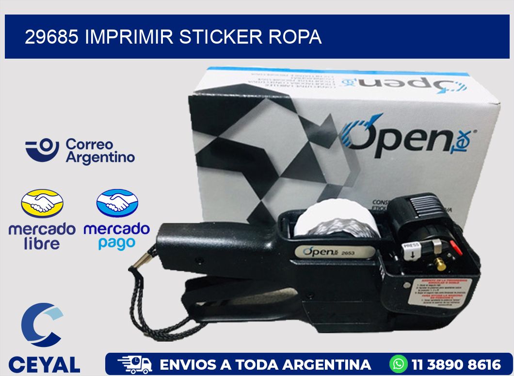 29685 IMPRIMIR STICKER ROPA