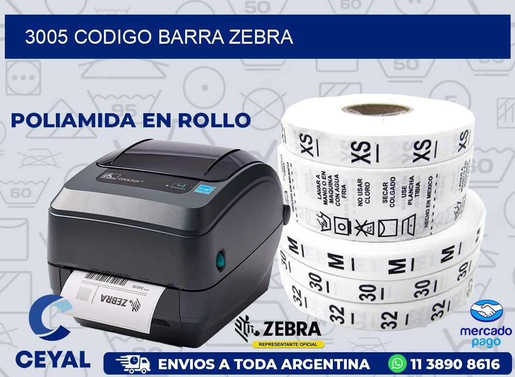 3005 CODIGO BARRA ZEBRA