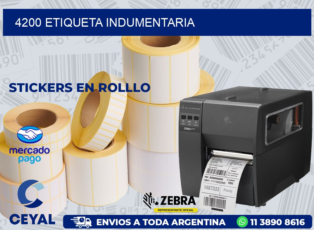4200 ETIQUETA INDUMENTARIA