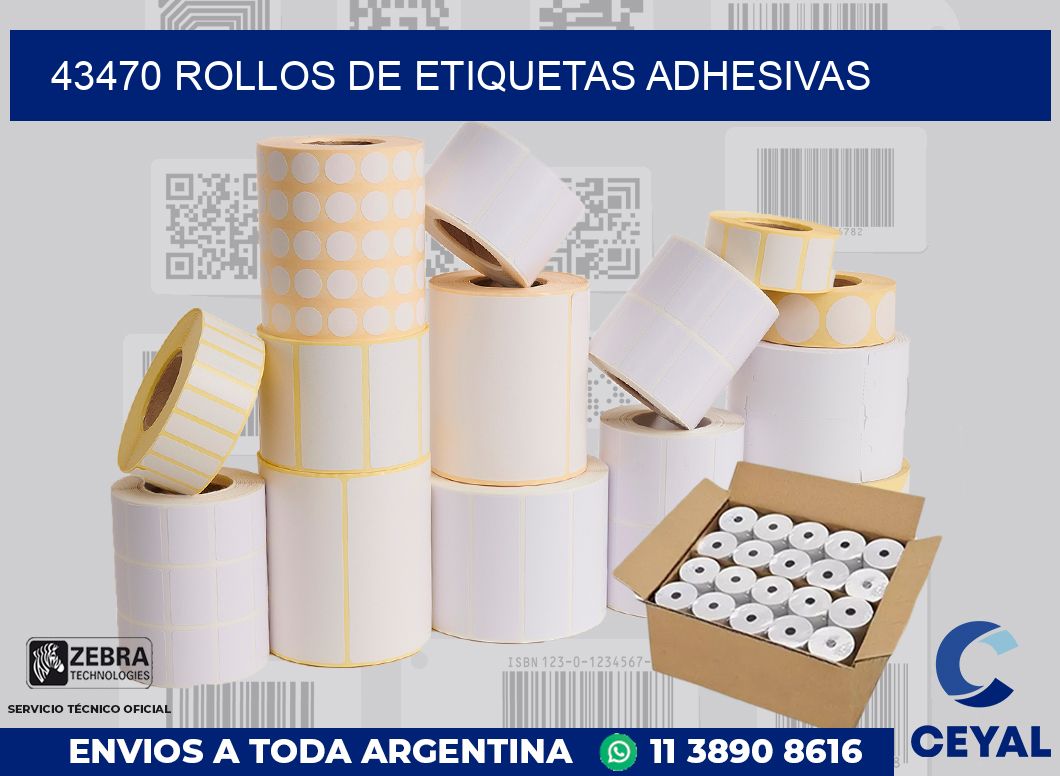 43470 ROLLOS DE ETIQUETAS ADHESIVAS