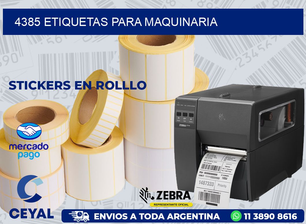 4385 ETIQUETAS PARA MAQUINARIA