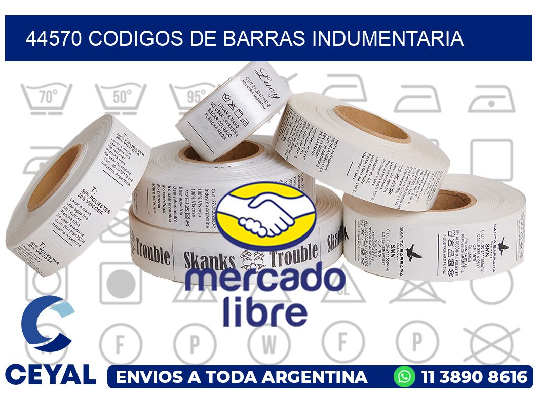 44570 CODIGOS DE BARRAS INDUMENTARIA