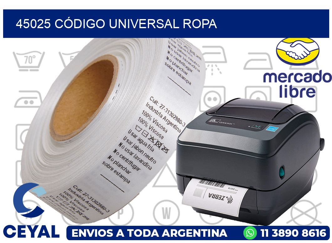 45025 CÓDIGO UNIVERSAL ROPA