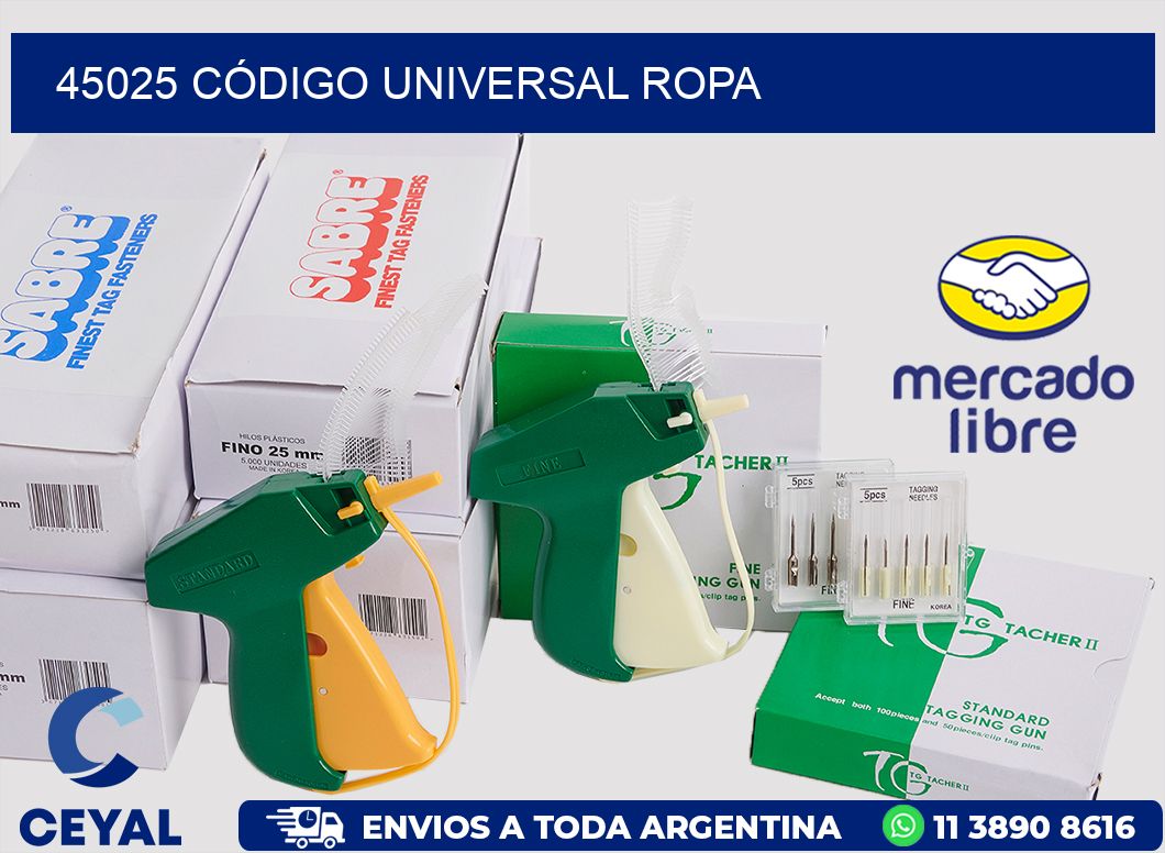 45025 CÓDIGO UNIVERSAL ROPA