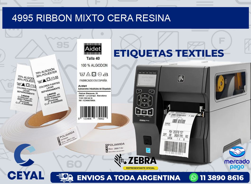4995 RIBBON MIXTO CERA RESINA
