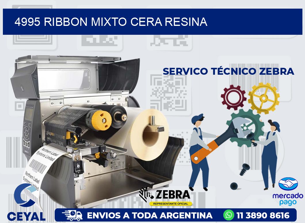 4995 RIBBON MIXTO CERA RESINA