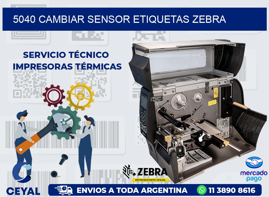 5040 CAMBIAR SENSOR ETIQUETAS ZEBRA