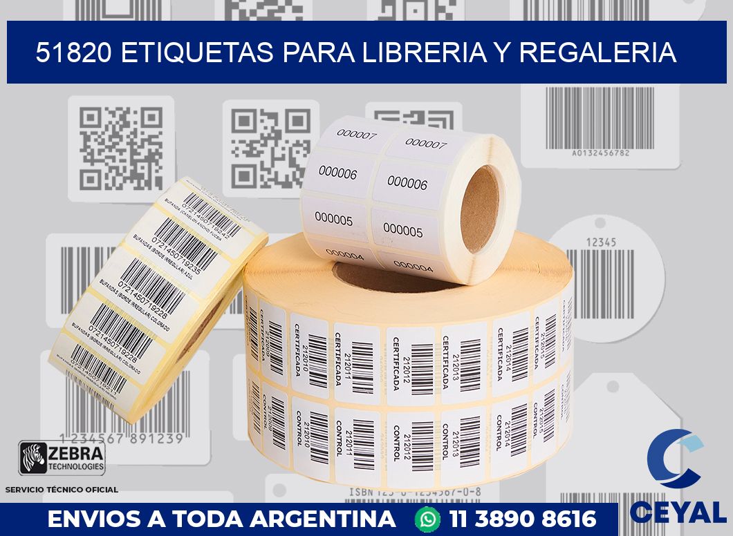 51820 ETIQUETAS PARA LIBRERIA Y REGALERIA