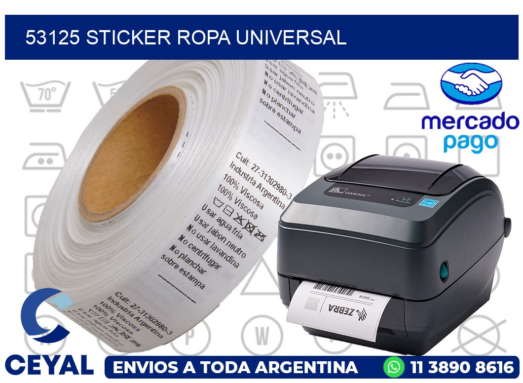 53125 STICKER ROPA UNIVERSAL