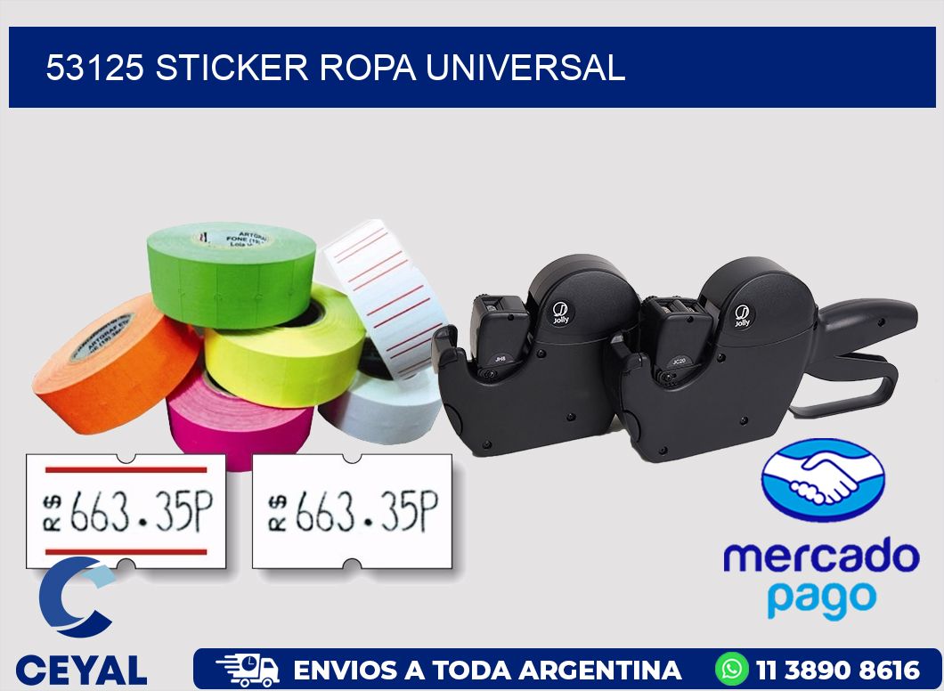 53125 STICKER ROPA UNIVERSAL