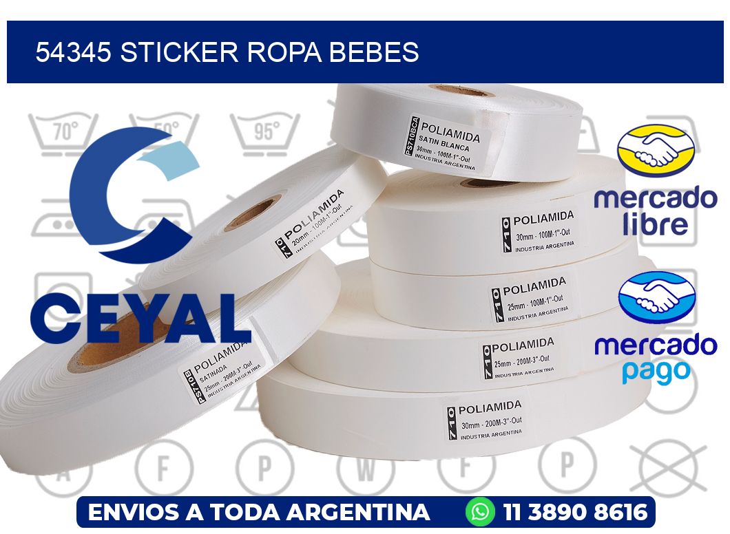 54345 STICKER ROPA BEBES