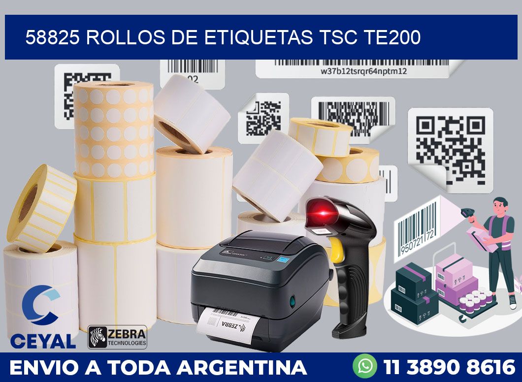 58825 ROLLOS DE ETIQUETAS TSC TE200