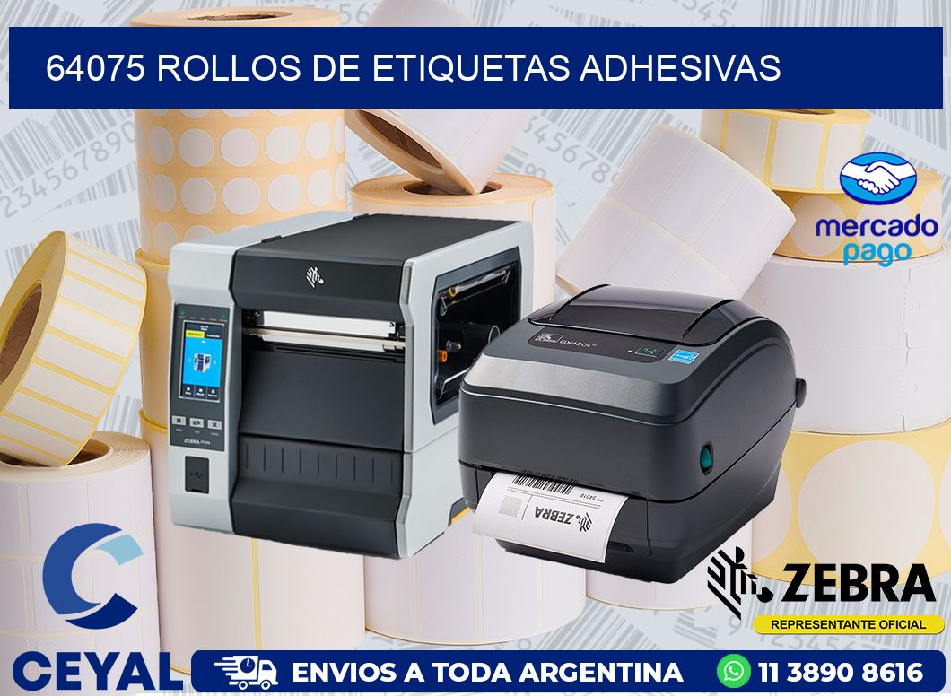 64075 ROLLOS DE ETIQUETAS ADHESIVAS