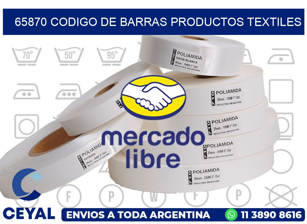 65870 CODIGO DE BARRAS PRODUCTOS TEXTILES