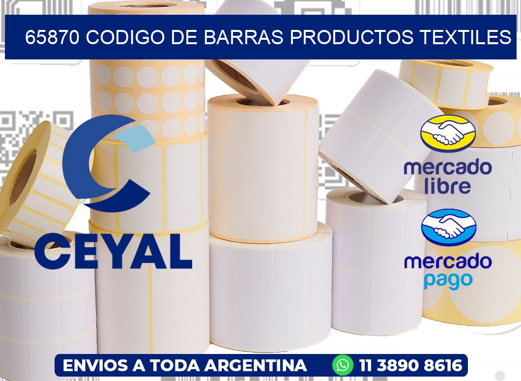 65870 CODIGO DE BARRAS PRODUCTOS TEXTILES