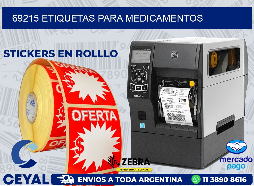 69215 ETIQUETAS PARA MEDICAMENTOS