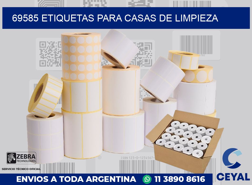 69585 ETIQUETAS PARA CASAS DE LIMPIEZA
