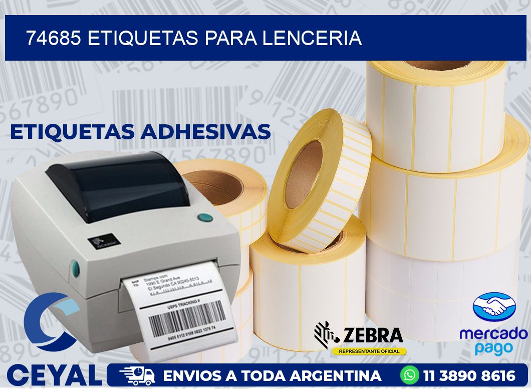 74685 ETIQUETAS PARA LENCERIA