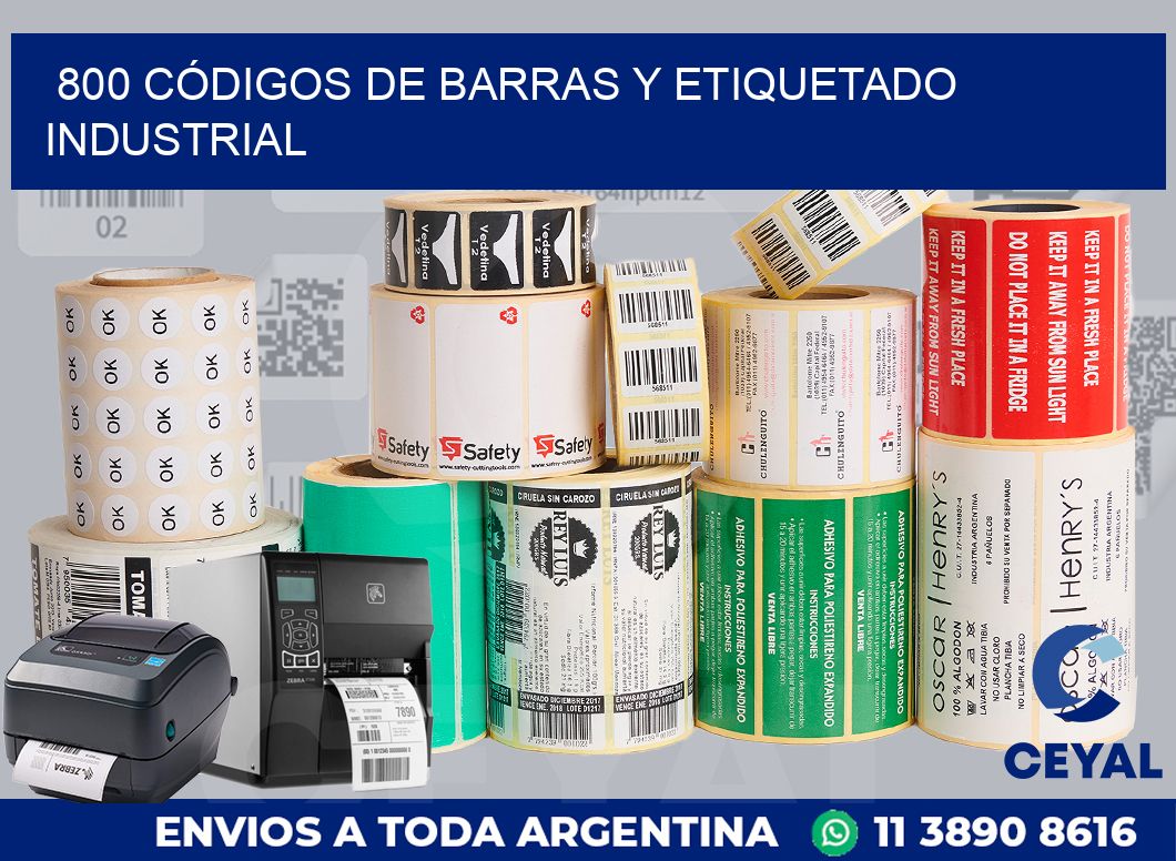800 CÓDIGOS DE BARRAS Y ETIQUETADO INDUSTRIAL