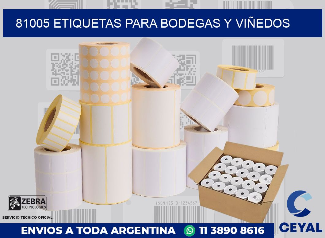 81005 ETIQUETAS PARA BODEGAS Y VIÑEDOS