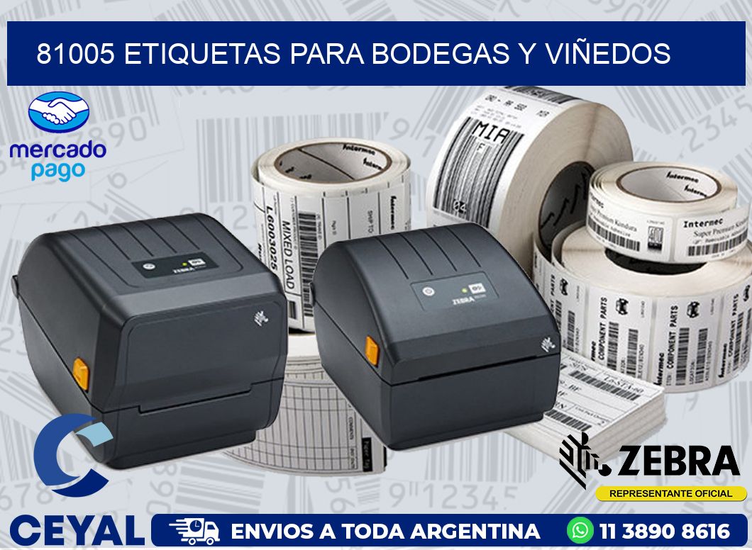 81005 ETIQUETAS PARA BODEGAS Y VIÑEDOS