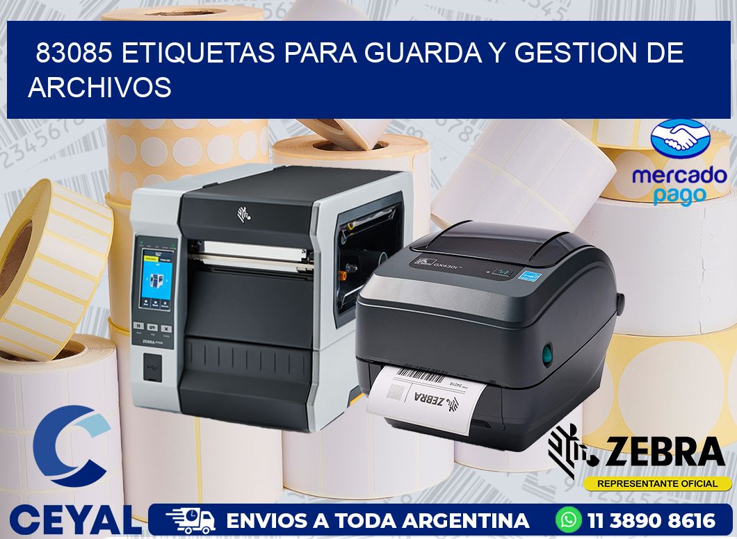 83085 ETIQUETAS PARA GUARDA Y GESTION DE ARCHIVOS