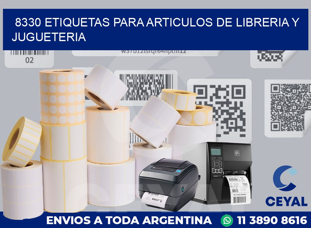 8330 ETIQUETAS PARA ARTICULOS DE LIBRERIA Y JUGUETERIA