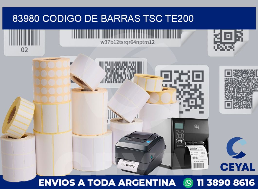 83980 CODIGO DE BARRAS TSC TE200
