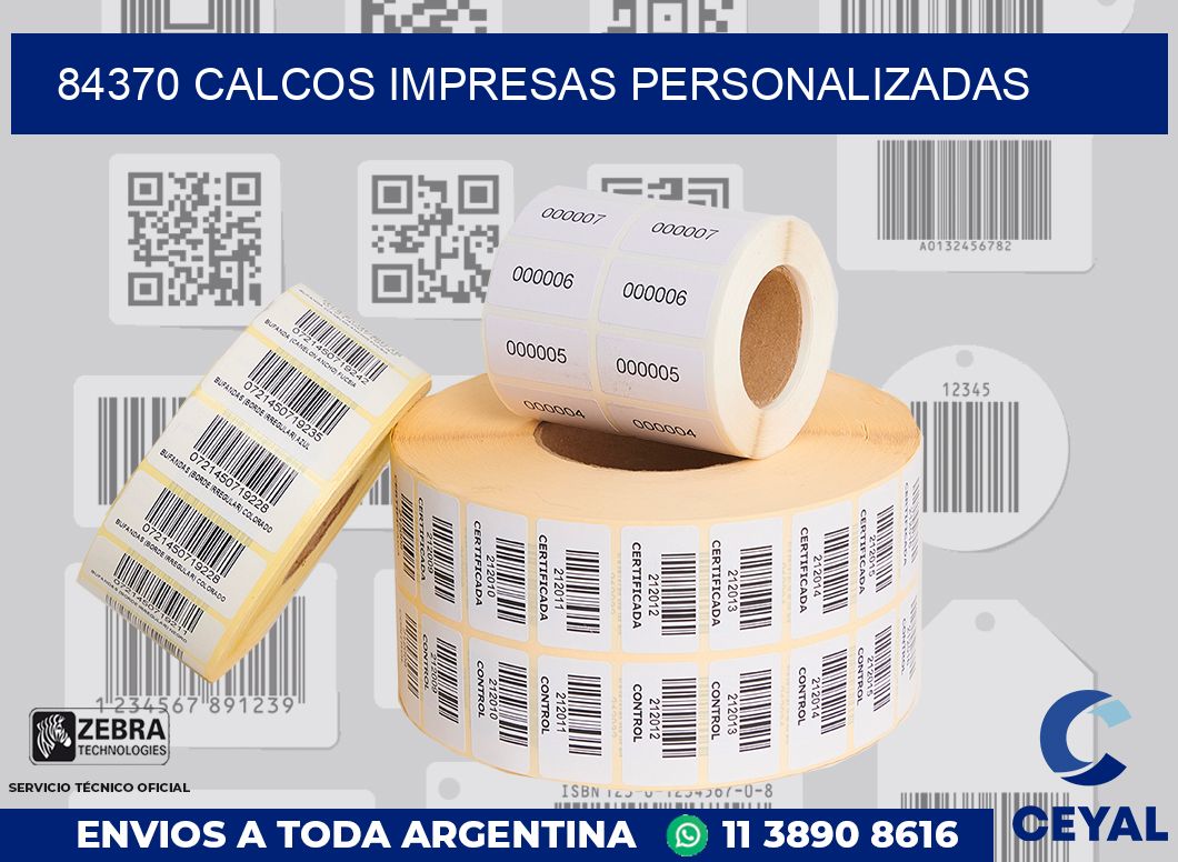 84370 CALCOS IMPRESAS PERSONALIZADAS