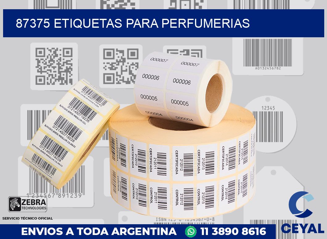 87375 ETIQUETAS PARA PERFUMERIAS