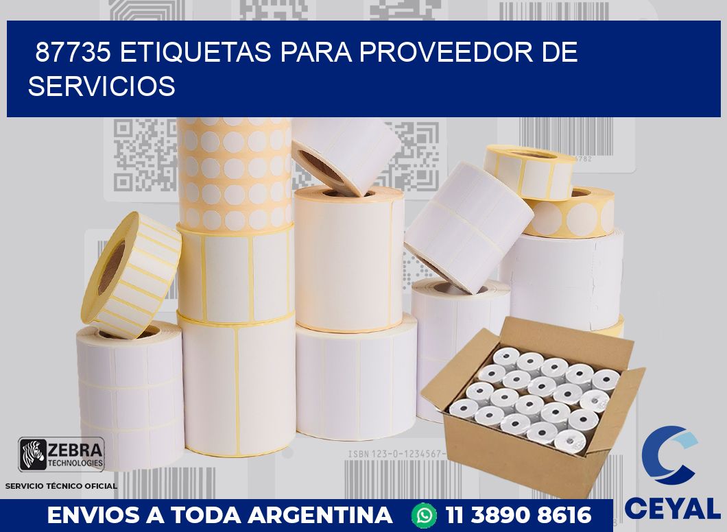 87735 ETIQUETAS PARA PROVEEDOR DE SERVICIOS