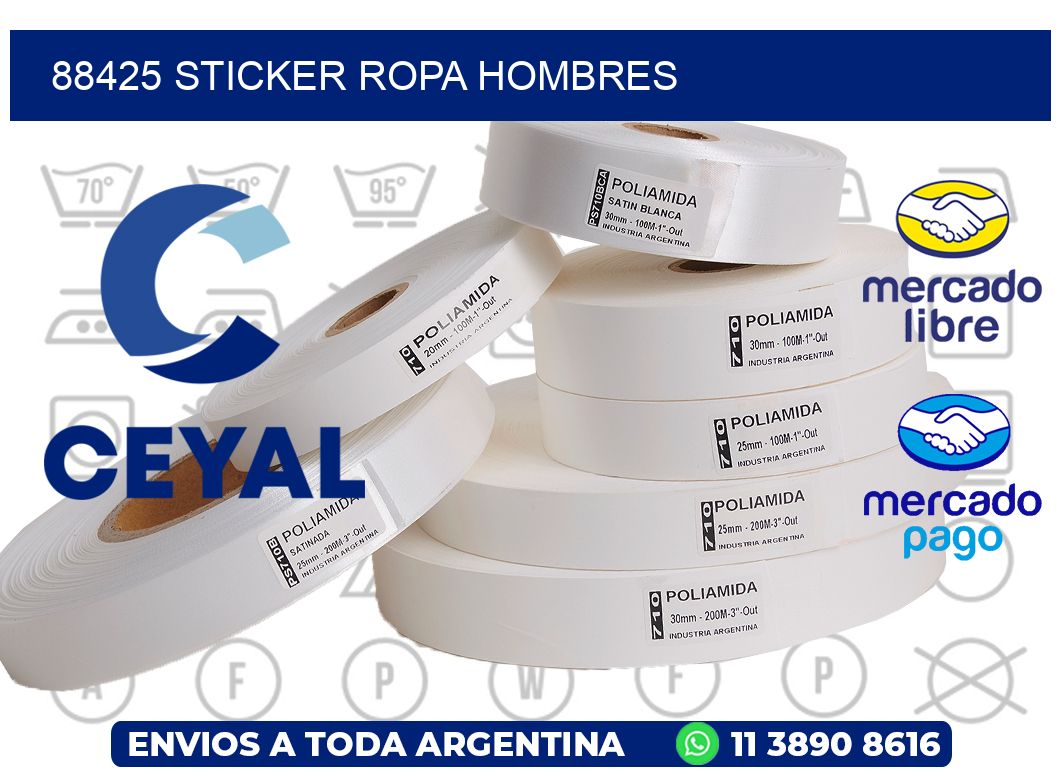 88425 STICKER ROPA HOMBRES