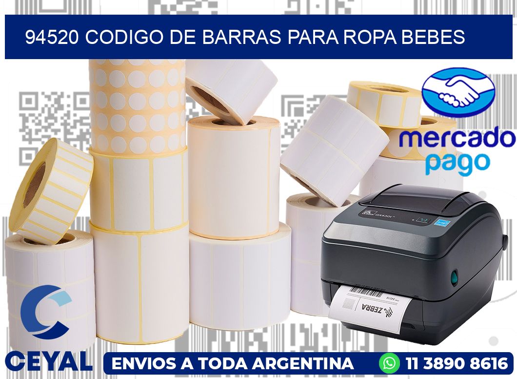 94520 CODIGO DE BARRAS PARA ROPA BEBES