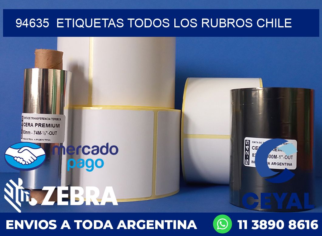 94635  ETIQUETAS TODOS LOS RUBROS CHILE